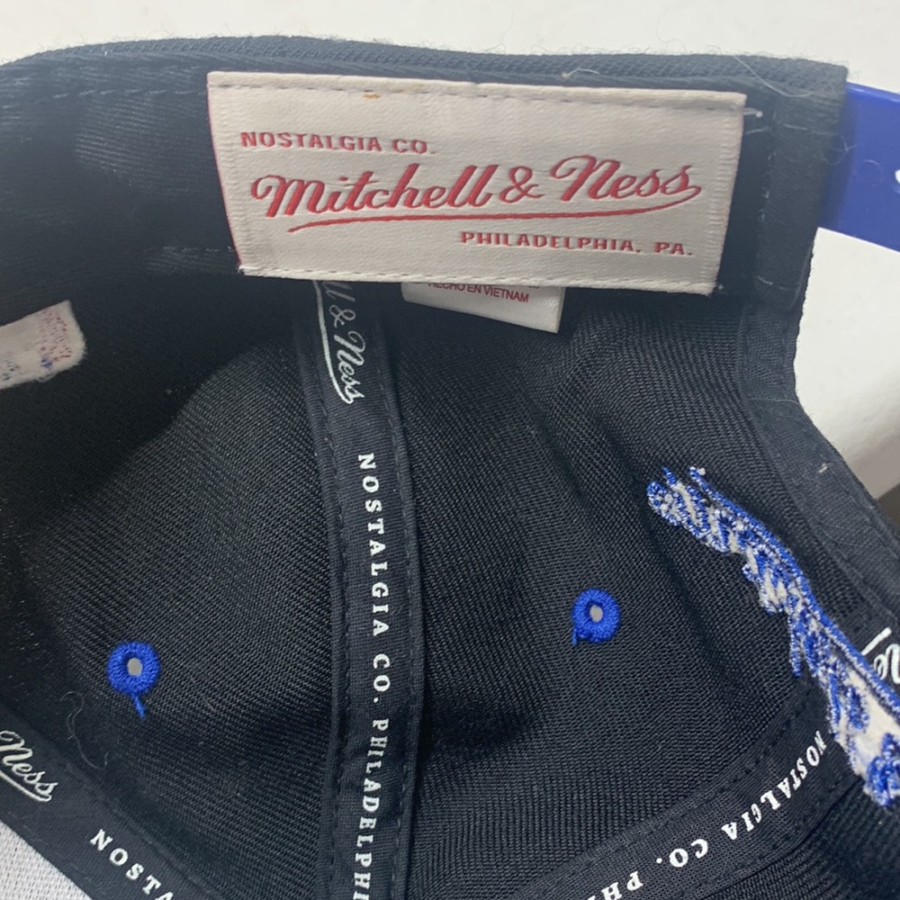 Golden State warriors Mitchell And Ness Big Logo Snapback Baseball Cap Hat NBA - Picture 5 of 8